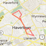 5 mile to Golfview and back  route map