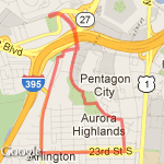 Pentagon City Route route map