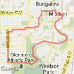 Elbow 11K route map
