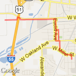 Trail (shorter) route map