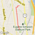 2.1mile run neighborhood route map