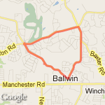 Kerhs mill Clayton to baxter route map