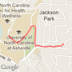 UNCA-Greenway Left route map