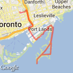 Home to Leslie St Spit route map