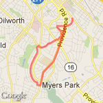 Selwyn to Maryland 5 route map