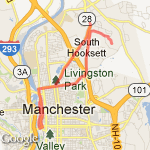 Mammoth - Webster - Hilton Hotel - DW Hwy to Bike Shop route map