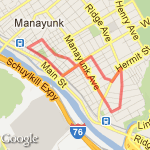 Hill run #1 route map