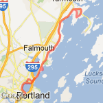Maine Marathon route map
