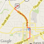 Agnus Scott route map