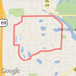 Up the hill route map