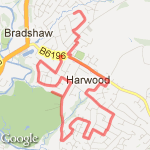 Harwood, 3 mile beginner route map