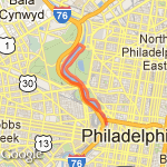 7 mile run Philly  route map