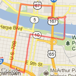 Bootcamp Day 16 Run route map
