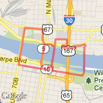 Downtown Bridges route map