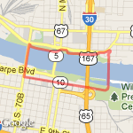 3 Miles start at Shop route map