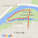 Princes Island Loop from YMCA route map