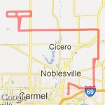 Out and Back Century 8/31/12 route map