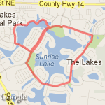 lakes run route map