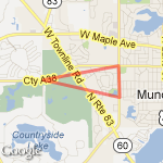 Simple 3 mile  route map