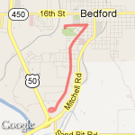 5 mile park/school route map