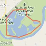 Raccoon River Walk route map