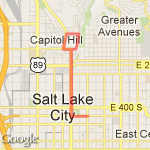 Utah Undie Run 2012 route map
