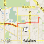 High School Run route map