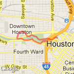 Houston Sabine Park Run route map