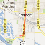 Fremont-town and back route map