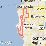 Nine miler Bluff woodway and Walnut route map