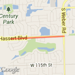 Hassert Blvd route map