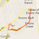 Around Caliza route map