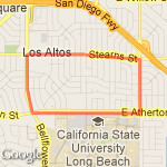 palo verde to bellflower route map