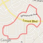 2 Mile Neighborhood Loop route map