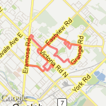 10 K, Many Hills route map