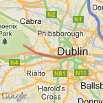 Dublin City route map