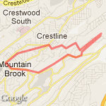6 mile Crestline loop  route map