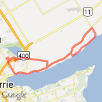 39k - NE Barrie to Oro route map
