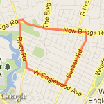 New Bridge to River Rd to West Englewood route map