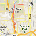 south just short of goodale route map