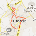 FS/ Hinesville 11 mile run route map