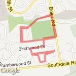 Birchwood route map