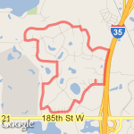 5K Prairie Lake route map