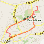 Santa Rosa Alta Colina route map