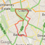 Balham Clapham Common Loop route map