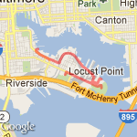 Fort mchenry route map