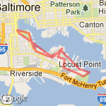 Fort mchenry to light route map