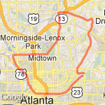 Atlanta16-miler, pt 2 route map