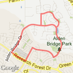 4 miles Alden Bridge route map