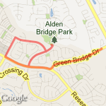 4 miles Alden Bridge route map